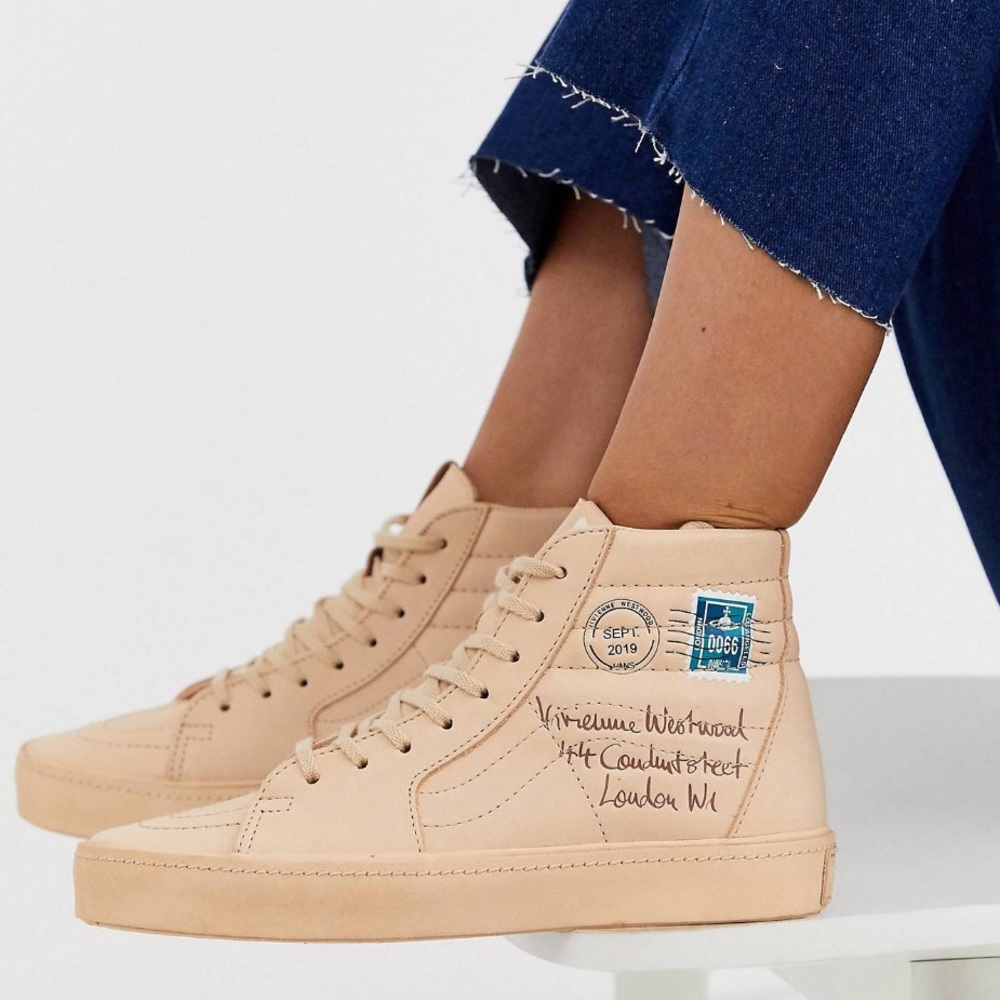 Vans X Vivienne Westwood SK8-Hi sneakers.slight lifting of material at the front